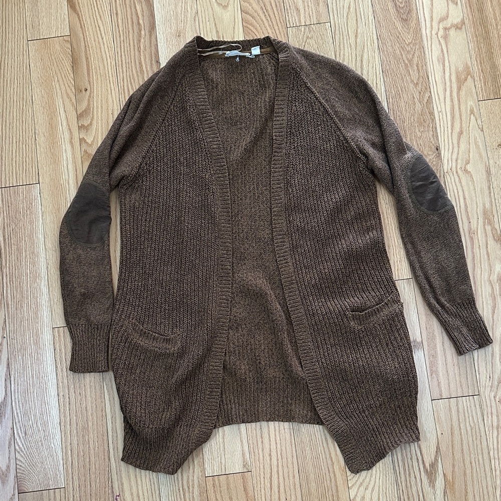 Retrod knit cardigan with elbow patches - size small - women